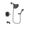 Delta Addison Venetian Bronze Finish Tub and Shower Faucet System Package with Large Rain Shower Head and 3-Spray Wall-Mount Hand Shower Includes Rough-in Valve and Tub Spout DSP3055V