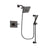 Delta Vero Venetian Bronze Finish Shower Faucet System Package with Square Shower Head and Modern Hand Shower with Slide Bar Includes Rough-in Valve DSP3168V