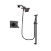 Delta Vero Venetian Bronze Finish Thermostatic Shower Faucet System Package with Square Showerhead and Modern Handheld Shower Spray with Square Slide Bar Includes Rough-in Valve DSP3176V