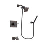 Delta Vero Venetian Bronze Finish Tub and Shower Faucet System Package with Square Showerhead and Cylindrical Wall-Mount Handheld Shower Stick Includes Rough-in Valve and Tub Spout DSP3287V