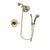 Delta Trinsic Champagne Bronze Finish Shower Faucet System Package with 5-1/2 inch Showerhead and 5-Spray Handshower with Slide Bar Includes Rough-in Valve DSP3406V