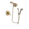 Delta Cassidy Champagne Bronze Finish Dual Control Shower Faucet System Package with 5-1/2 inch Showerhead and 5-Spray Handshower with Slide Bar Includes Rough-in Valve DSP3420V