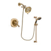 Delta Addison Champagne Bronze Finish Thermostatic Shower Faucet System Package with Water-Efficient Shower Head and Personal Handheld Shower Sprayer with Slide Bar Includes Rough-in Valve DSP3426V