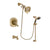 Delta Addison Champagne Bronze Finish Dual Control Tub and Shower Faucet System Package with Water-Efficient Shower Head and Personal Handheld Shower Sprayer with Slide Bar Includes Rough-in Valve and Tub Spout DSP3441V