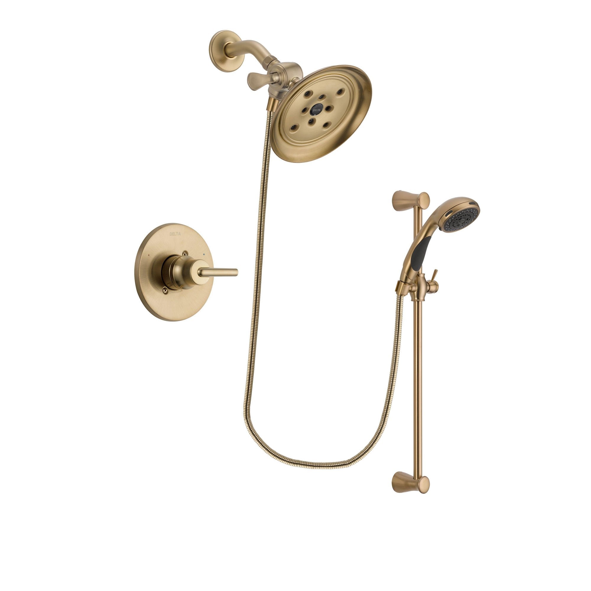 Delta Trinsic Champagne Bronze Shower Faucet System with Hand Shower DSP3484V