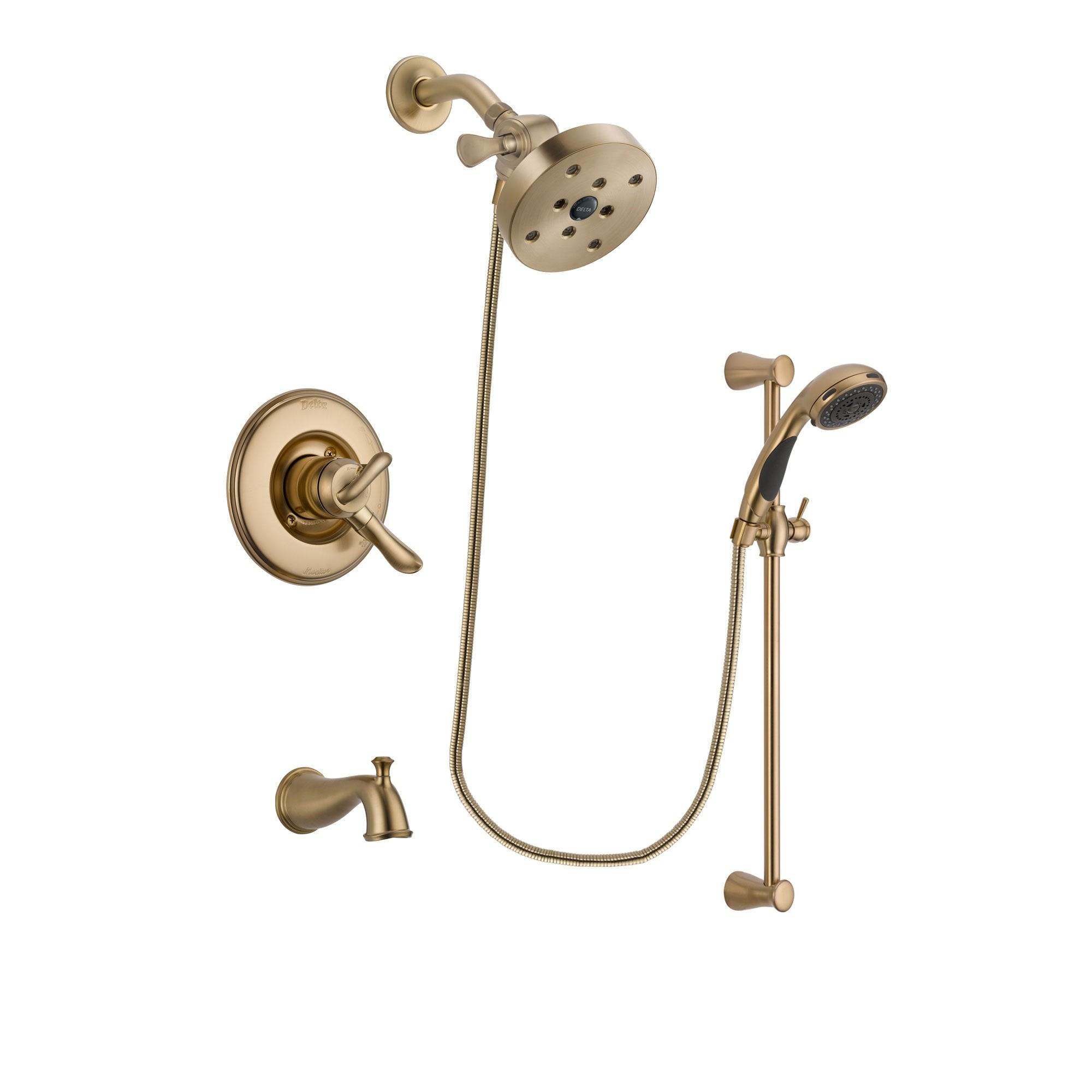 Delta Linden Champagne Bronze Tub and Shower System with Hand Shower DSP3521V