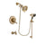 Delta Linden Champagne Bronze Finish Dual Control Tub and Shower Faucet System Package with Water-Efficient Shower Head and Personal Handheld Shower Spray with Slide Bar Includes Rough-in Valve and Tub Spout DSP3547V