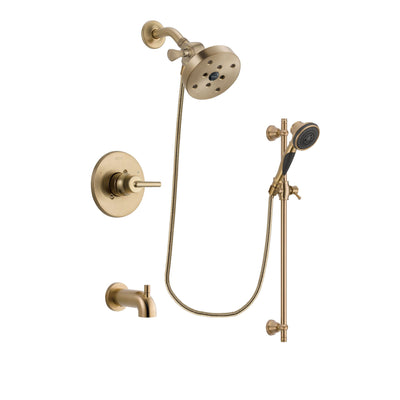 Delta Trinsic Champagne Bronze Tub and Shower System with Hand Shower DSP3613V