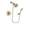 Delta Linden Champagne Bronze Finish Shower Faucet System Package with Water-Efficient Shower Head and Modern Wall Mount Personal Handheld Shower Spray Includes Rough-in Valve DSP3644V