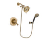 Delta Addison Champagne Bronze Finish Thermostatic Shower Faucet System Package with Water-Efficient Shower Head and 5-Spray Wall Mount Hand Shower Includes Rough-in Valve DSP3738V