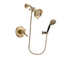 Delta Cassidy Champagne Bronze Finish Thermostatic Shower Faucet System Package with Water-Efficient Shower Head and 5-Spray Wall Mount Hand Shower Includes Rough-in Valve DSP3740V