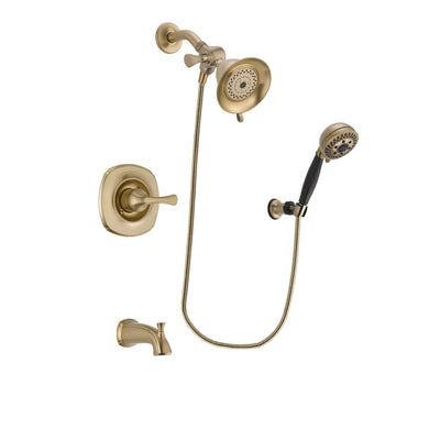 Delta Addison Champagne Bronze Finish Tub and Shower Faucet System Package with Water-Efficient Shower Head and 5-Spray Wall Mount Hand Shower Includes Rough-in Valve and Tub Spout DSP3745V