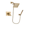 Delta Vero Champagne Bronze Finish Thermostatic Shower Faucet System Package with 6.5-inch Square Rain Showerhead and Modern Wall-Mount Handheld Shower Stick Includes Rough-in Valve DSP3888V