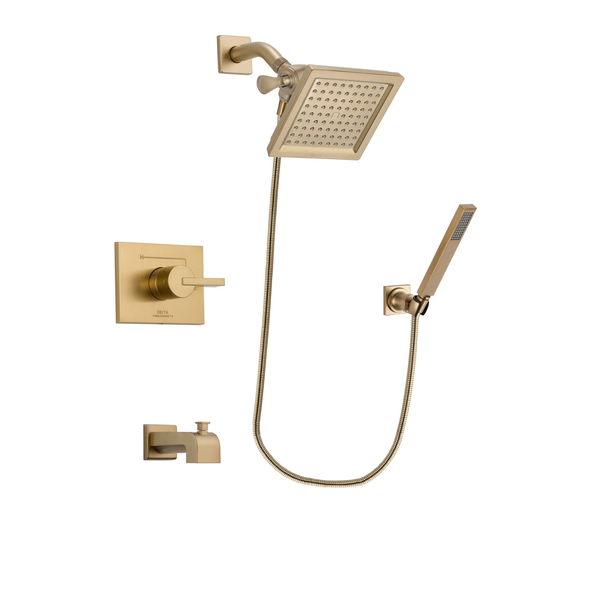 Delta Vero Champagne Bronze Tub and Shower Faucet System w/ Hand Spray DSP3891V