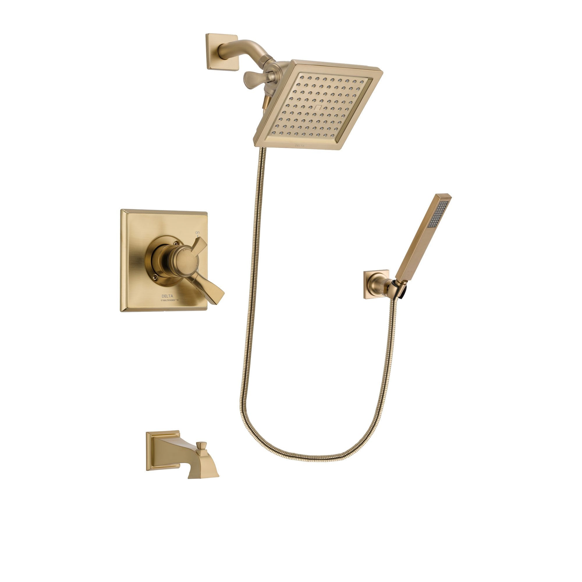 Delta Dryden Champagne Bronze Tub and Shower System with Hand Shower DSP3893V