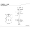 Kingston Brass Satin Nickel Made to Match Trip Lever 3 Hole Round Plate DTL108