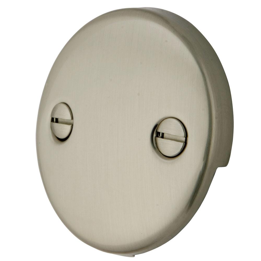 Kingston Brass Satin Nickel Tub 2 Hole Overflow Cover Plate DTT108