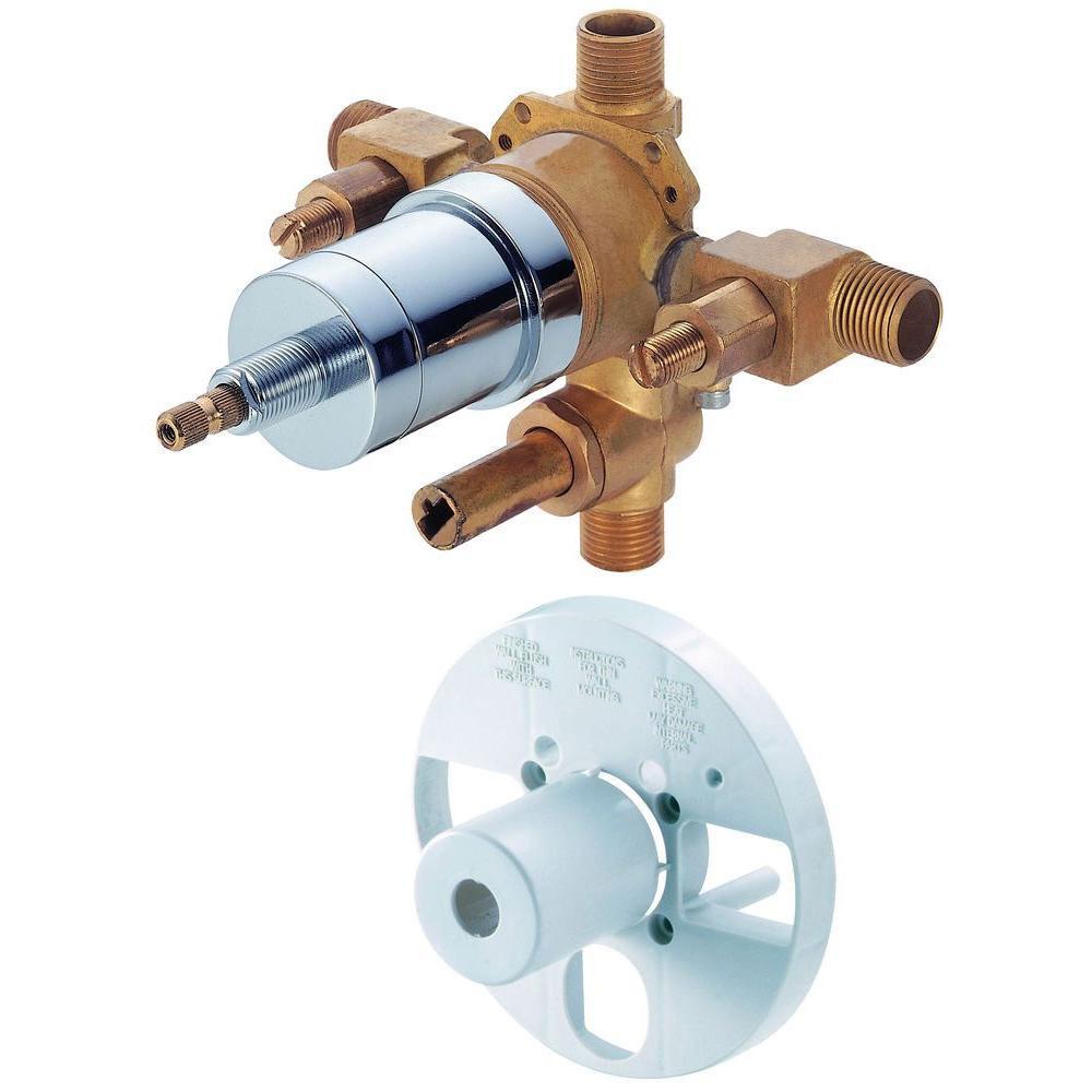 Danze Single-Handle Pressure Balance Mixing Valve with Screwdriver Stops and Diverter in Rough Brass 287185