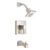 Danze Reef 1-Handle Pressure Balance Tub and Shower Faucet Trim Kit in Brushed Nickel (Valve Not Included) 634475