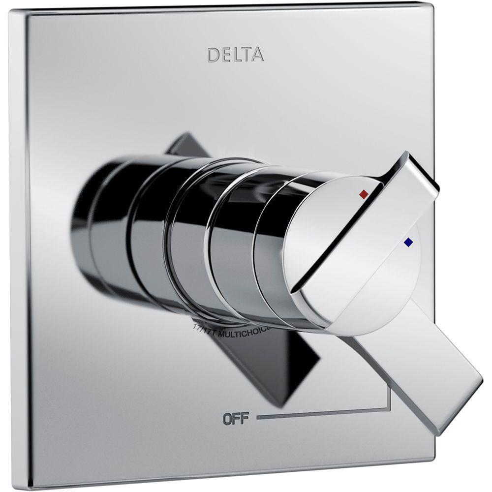 Delta Ara Monitor 17 Series 1-Handle Volume and Temperature Control Valve Trim Kit in Chrome (Valve Not Included) 660192