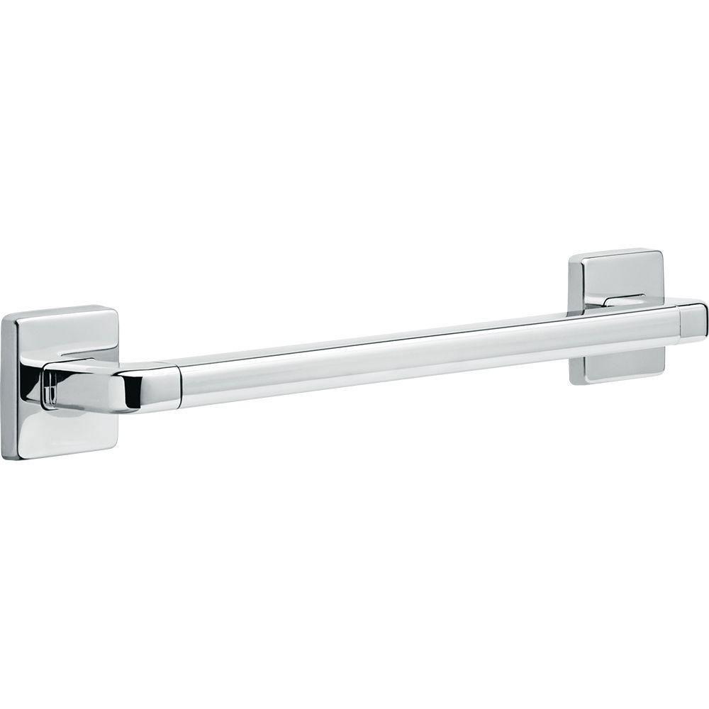 Delta Modern Angular Decorative ADA 18 inch x 1.25 inch Grab Bar in Chrome 661039