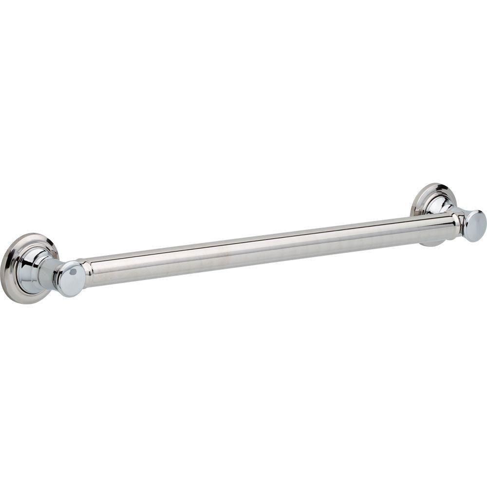 Delta Traditional Decorative ADA 24 inch x 1.25 inch Grab Bar in Chrome 661058