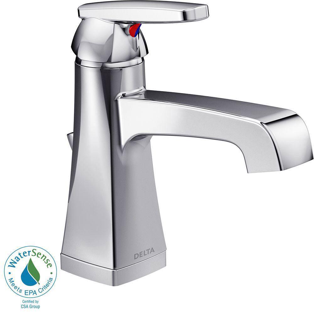 Delta Ashlyn Single Hole 1-Handle High-Arc Bathroom Faucet in Chrome 685350