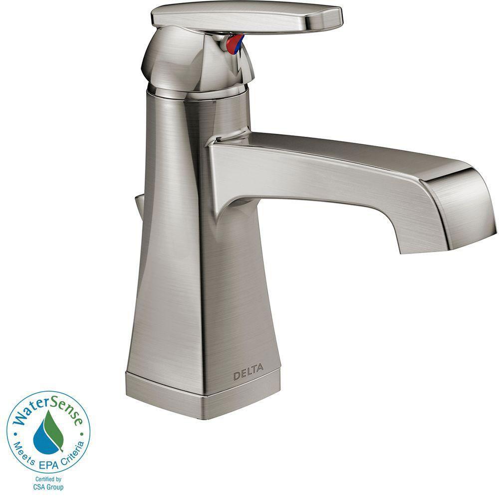 Delta Ashlyn Single Hole 1-Handle High-Arc Bathroom Faucet in Stainless Steel Finish 685352