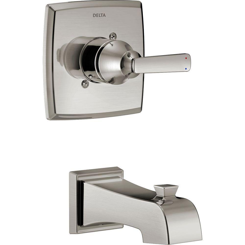 Delta Ashlyn 1-Handle Tub Filler Trim Kit in Stainless Steel Finish (Valve Not Included) 685374