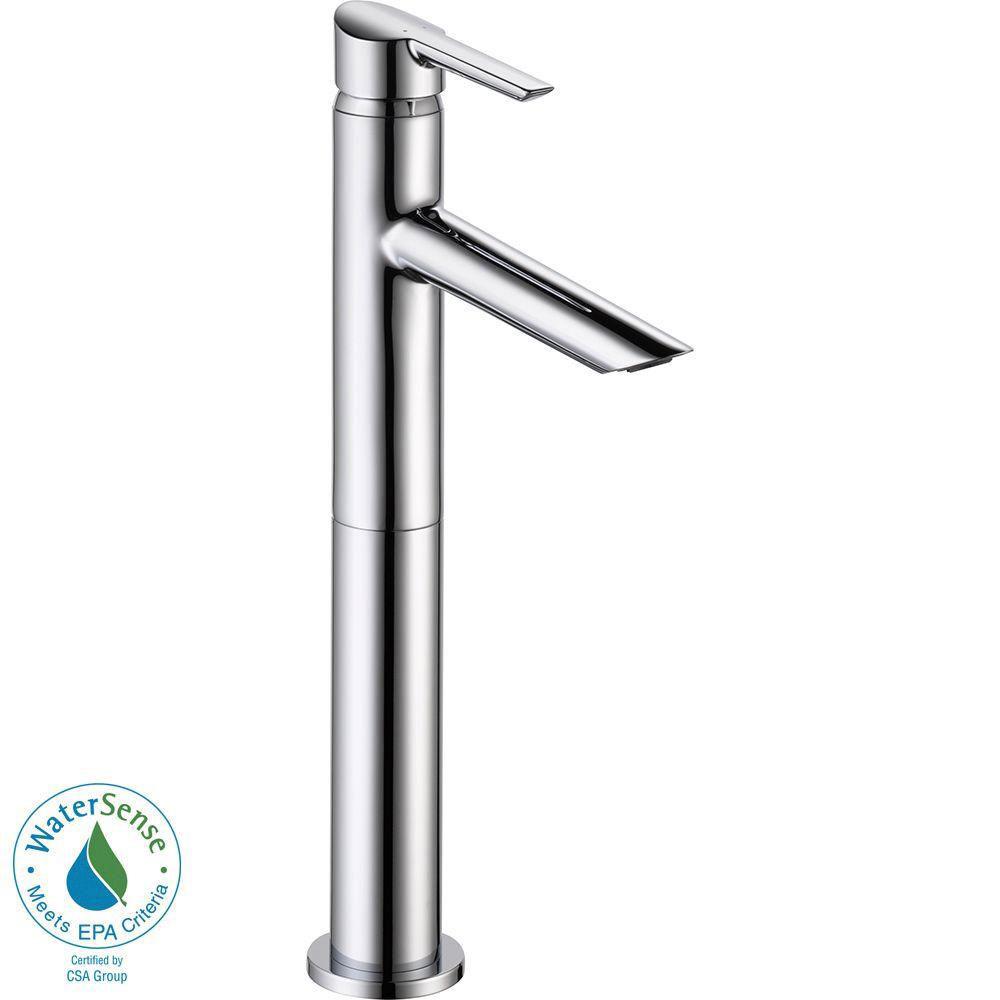 Delta Compel Single Hole 1-Handle Vessel Bathroom Faucet in Chrome 702304