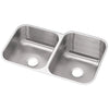 Elkay Dayton Under Mount Stainless Steel 31.75x20.5x10 0-Hole Double Bowl Kitchen Sink in Radiant Satin 242569