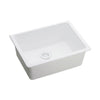 Elkay Gourmet Undermount Composite 18.5 inch x 25 inch x 18.5 inch 0-Hole Single Bowl Kitchen Sink in White 445141