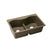 Elkay Harmony Top Mount Composite 33x22x9.5 0-Hole 50/50 Double Bowl Kitchen Sink in Mocha 467130