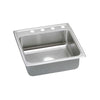 Elkay Pacemaker Top Mount Stainless Steel 22x22x7.25 4-Hole Single Bowl Kitchen Sink 487233