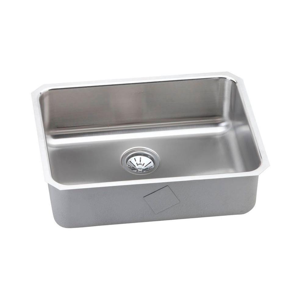 Elkay Gourmet Perfect Drain Top Mount Stainless Steel 25 inch 1-Hole Single Bowl Kitchen Sink 541268