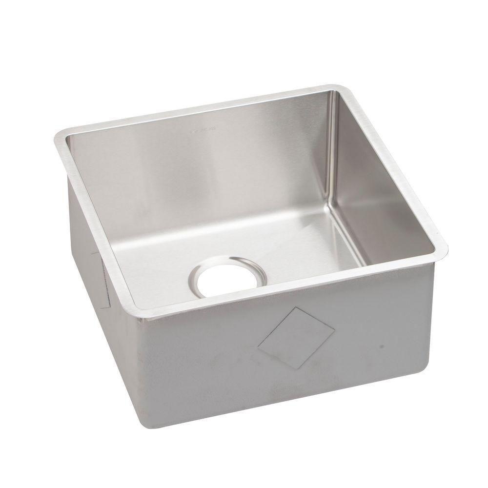 Elkay Crosstown Undermount Stainless Steel 18.5x25.5x9 0-Hole Single Bowl Kitchen Sink 642412