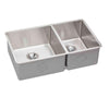 Elkay Crosstown Undermount Stainless Steel 33.5x18.5x9 0-Hole Double Bowl Kitchen Sink 642420