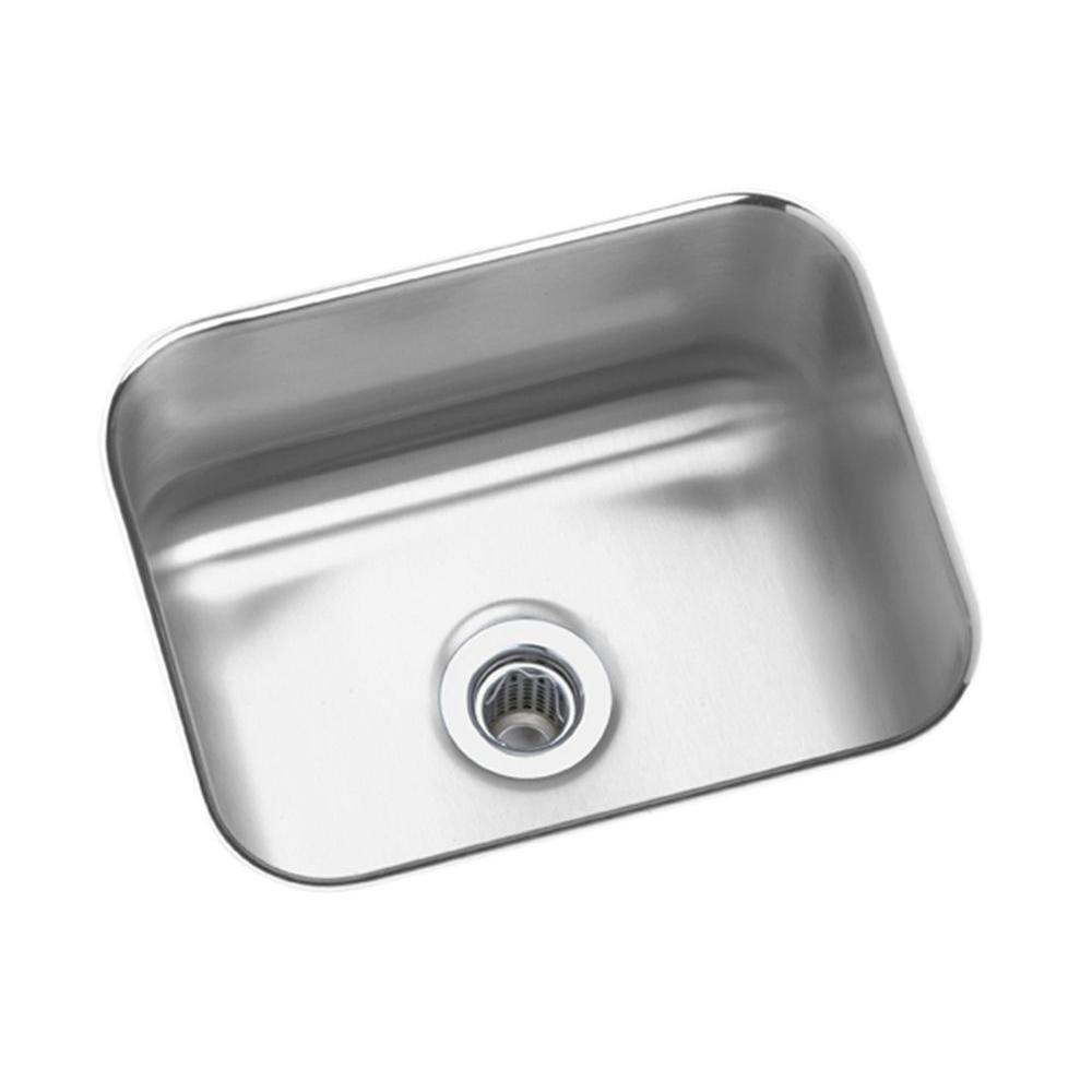 Elkay Lustertone Undermount Stainless Steel 14.5 inch x 11.75 inch x 7 inch 0-Hole Single Bowl Kitchen Sink 694449