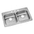 Elkay Dayton Top Mount Stainless Steel 33x21.25x5.375 3-Hole Double Bowl Kitchen Sink 849088