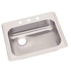 Elkay Dayton Top Mount Stainless Steel 25x21.25x5.375 3-Hole Single Bowl Kitchen Sink 889318