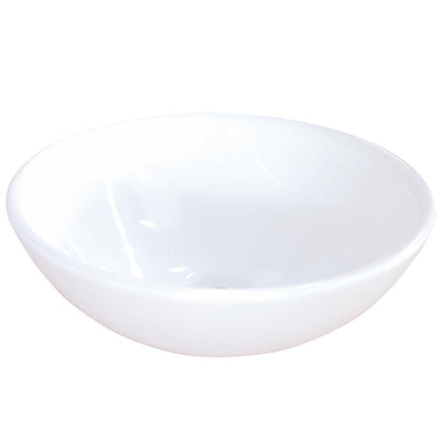 Kingston Brass White China Vessel Bathroom Sink without Overflow Hole EV4030