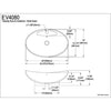 White China Vessel Bathroom Sink with Overflow Hole & Faucet Hole EV4080