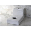 Kingston Castle White China Vessel Bathroom Sink Holder with Faucet Hole EV4100