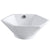 Kingston Metropolitan White China Vessel Bathroom Sink with Overflow Hole EV4106