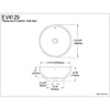 Kingston Perfection White China Vessel Bathroom Sink with Overflow Hole EV4129