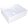 Kingston Elements White China Vessel Bathroom Sink without Overflow Hole EV4158