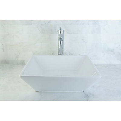 Kingston Parisian White China Vessel Bathroom Sink without Overflow Hole EV4256