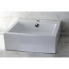 Kingston White China Vessel Bathroom Sink w/Overflow Hole & Faucet Hole EV4319