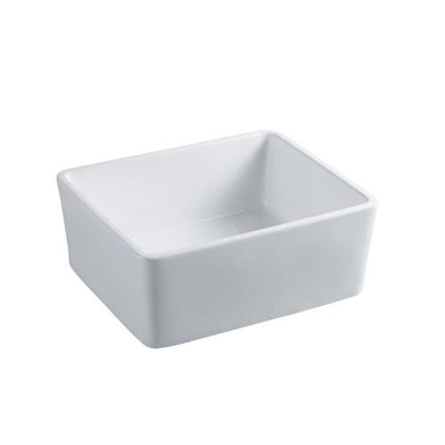 Kingston Elements White China Vessel Bathroom Sink without Overflow Hole EV4458