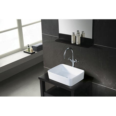 Kingston French White China Vessel Bathroom Sink without Overflow Hole EV5102